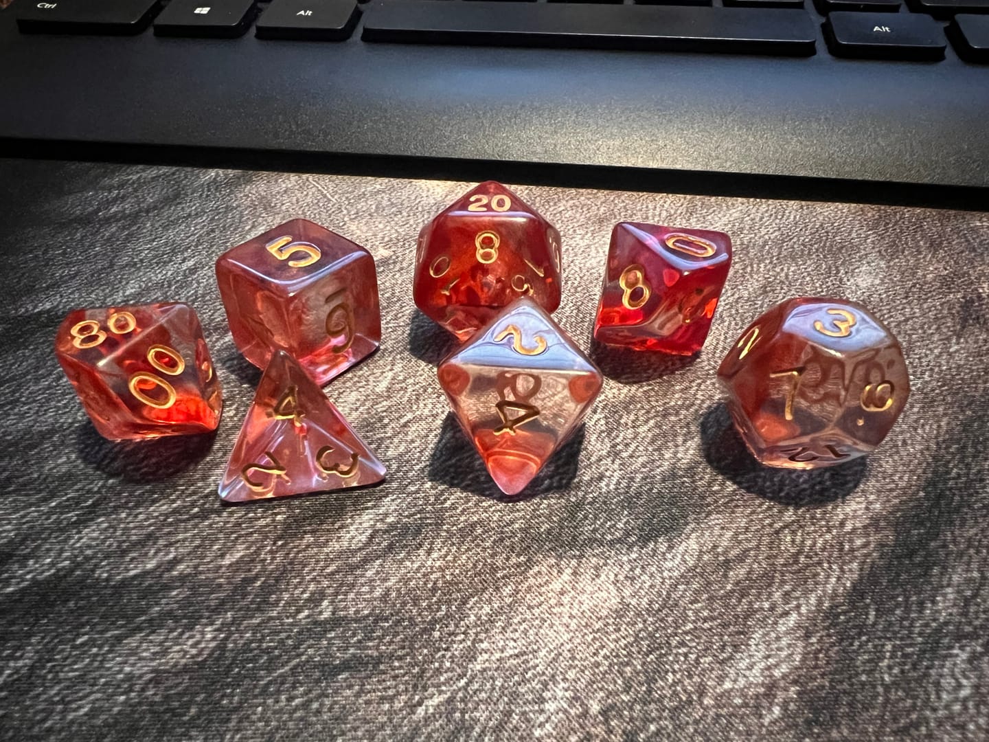 Customer photo review of Pre-Order || Bloodlust Elixir Acrylic Dice Set