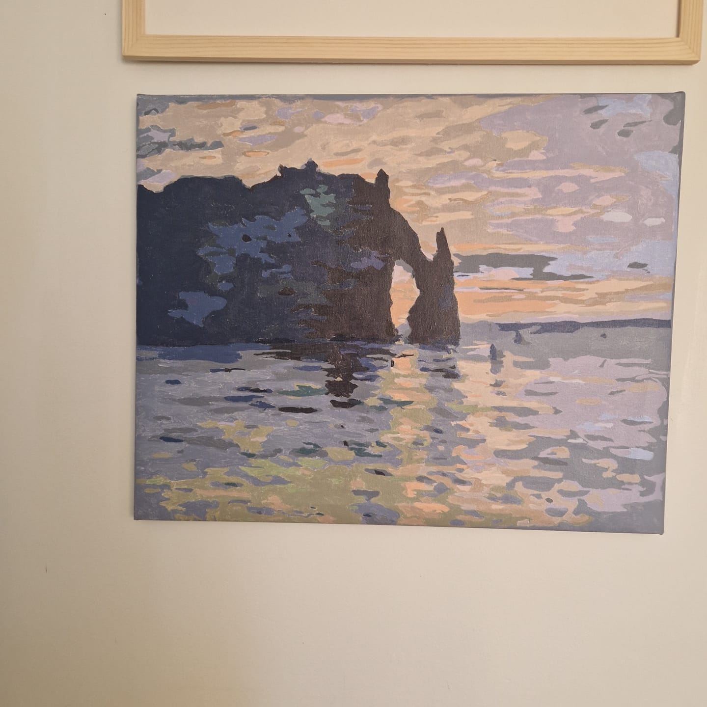 Customer photo review of La Falaise à Étretat, coucher de soleil - Monet
