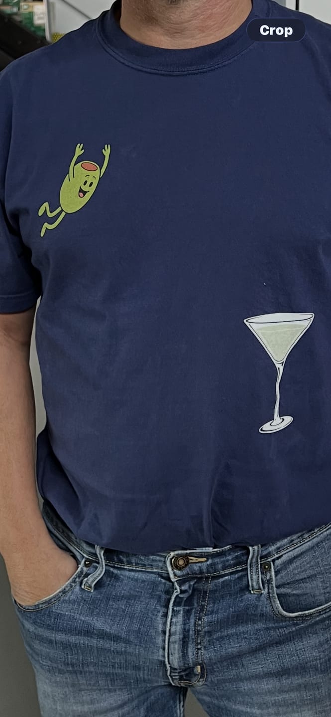 Customer photo review of Dirty Martini Dive — Premium Tee