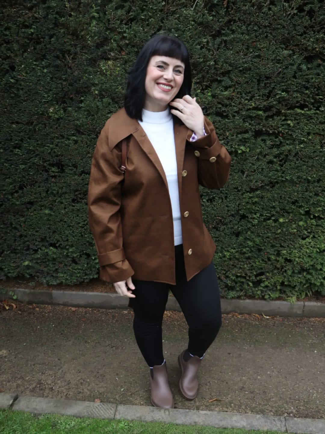 Customer photo review of Plain Brown Water Resistant Cotton Twill Fabric