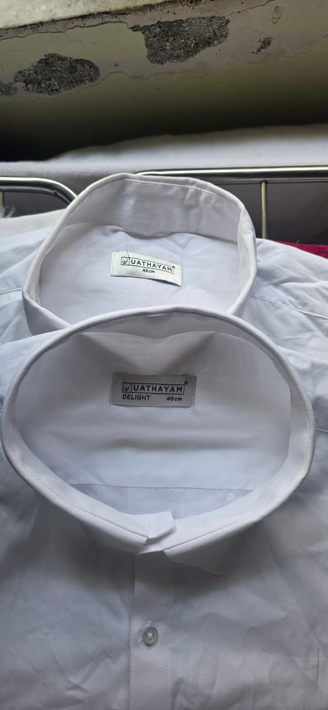 Customer photo review of Double Delight White Shirts - 2 Pcs Combo Pack