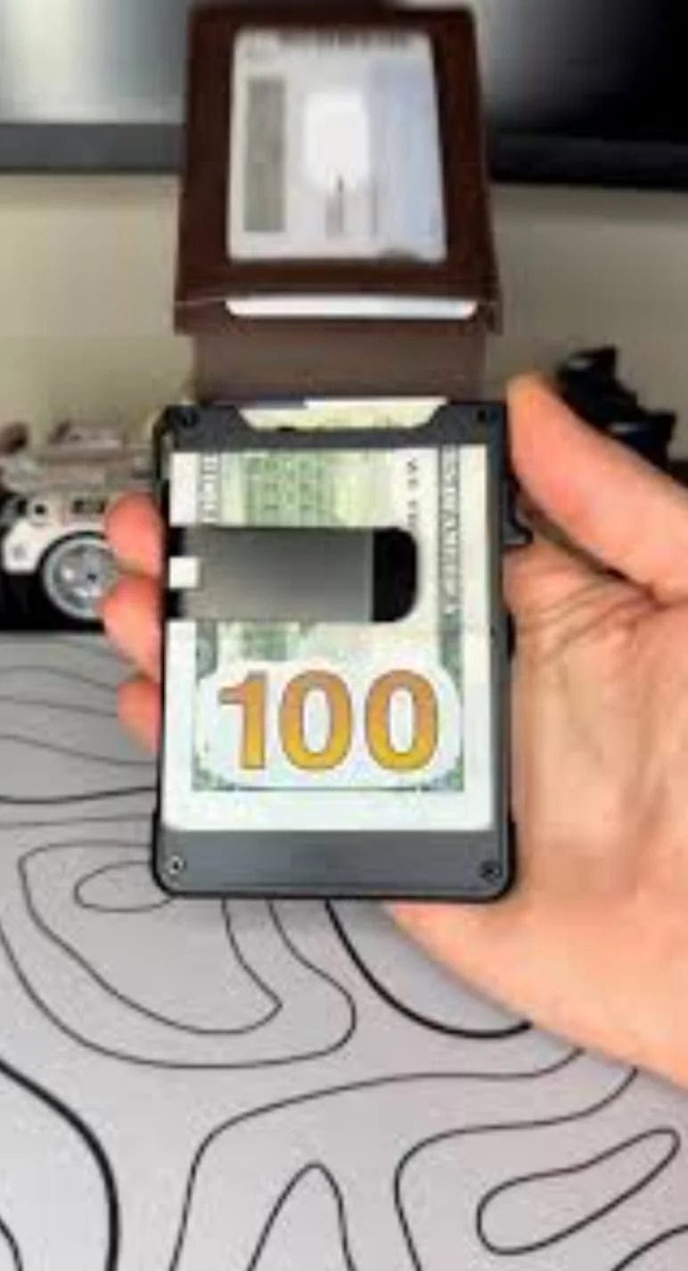 Customer photo review of Minimalist Wallet – Maximum Capacity. Minimal Footprint.