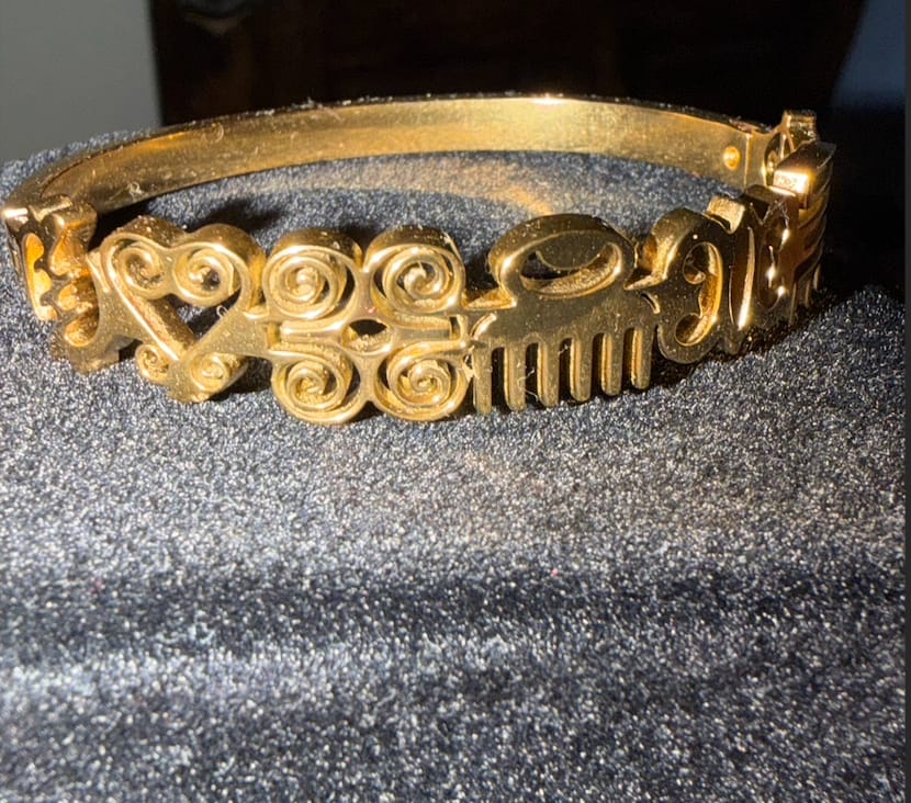 Customer photo review of Adinkra Story Bracelet™ (Gold or Silver)