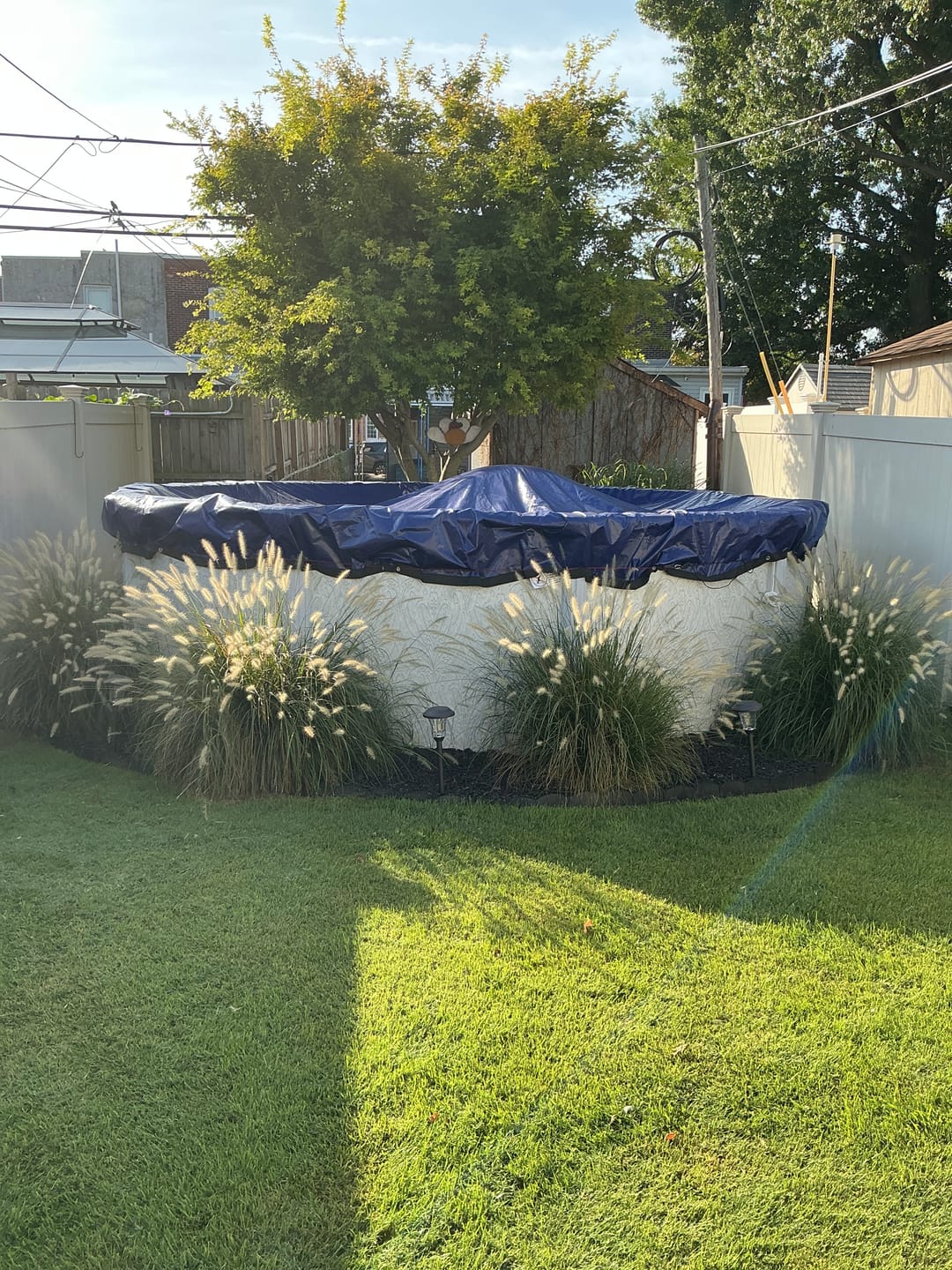Customer photo review of Winter Pool Cover for Aboveground Pool