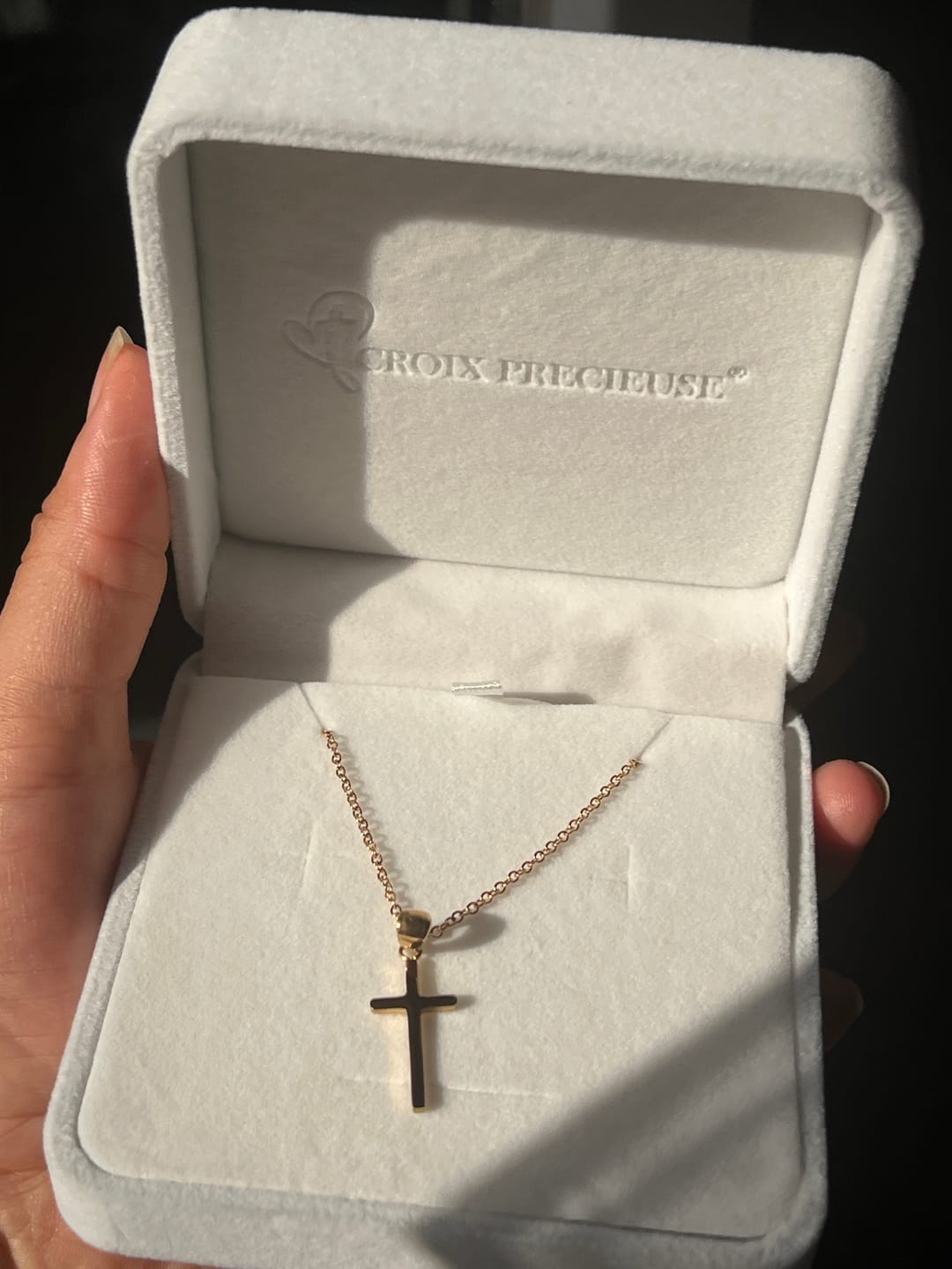 Customer photo review of Collier Croix Acier Inoxydable