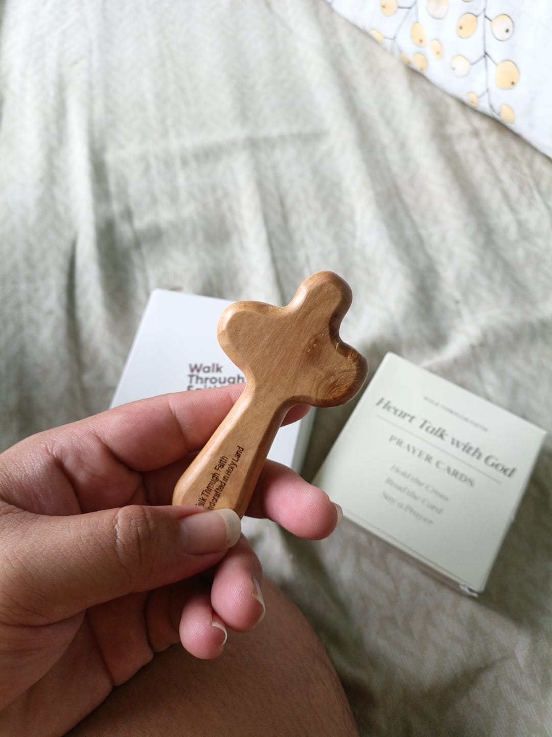 Customer photo review of Complete Comfort Cross Gift Set | Made in the Holy Land | Includes the Heart Talk with God™ Prayer Cards (Limited Time Only)