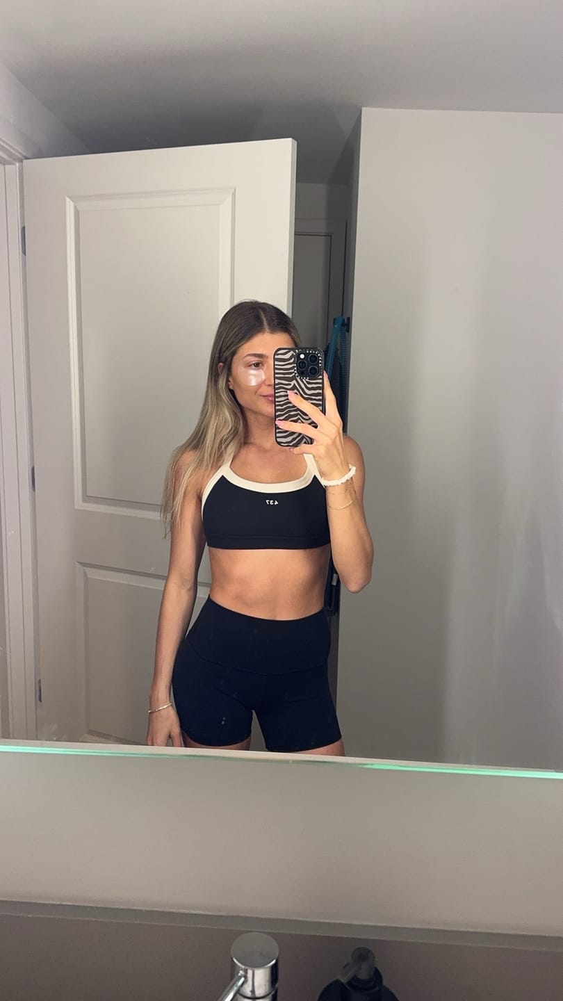 Customer photo review of The Halter Bra Black &Cream