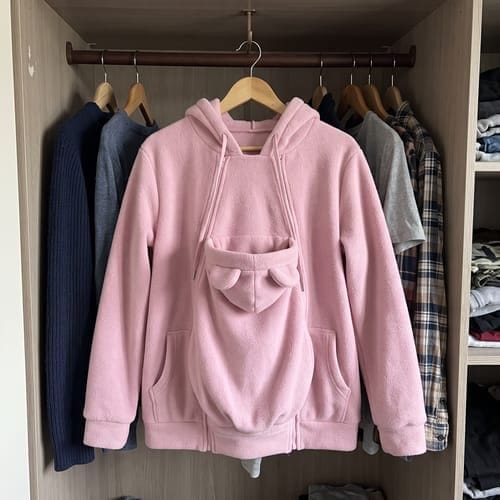 Customer photo review of MamiHoodie™ 2 in 1 Baby-Carrying Sweatshirt