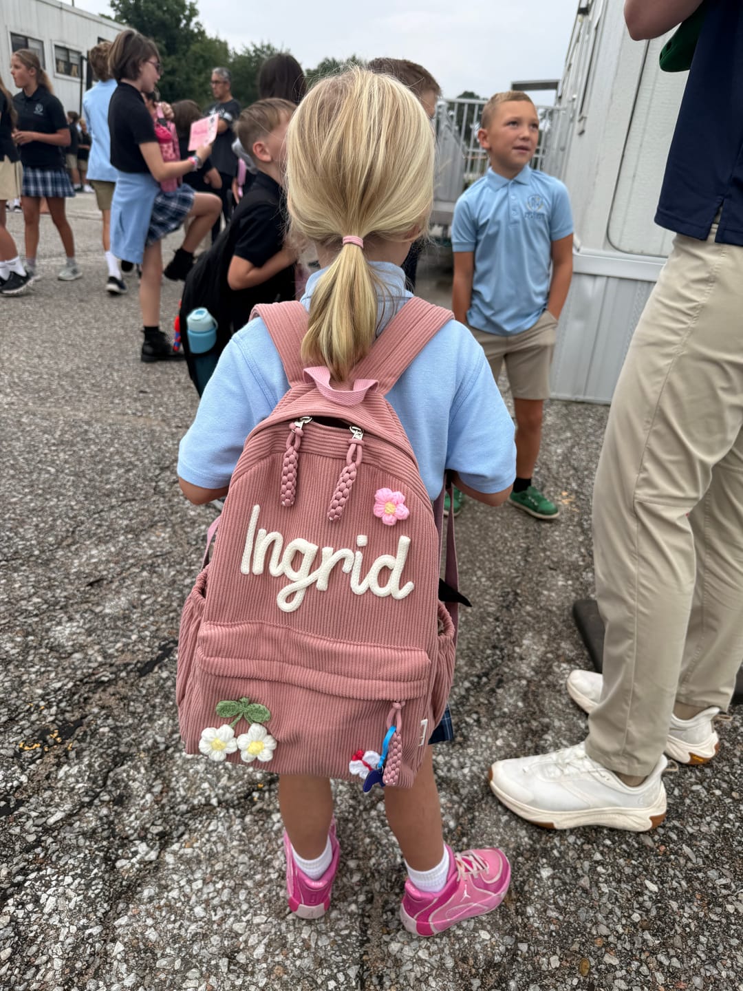 Customer photo review of K&C - Personalized Knitted Backpack
