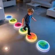 Customer photo review of LED Sensory Trail Sets – Liquid Stepping Stones & Balance Beams
