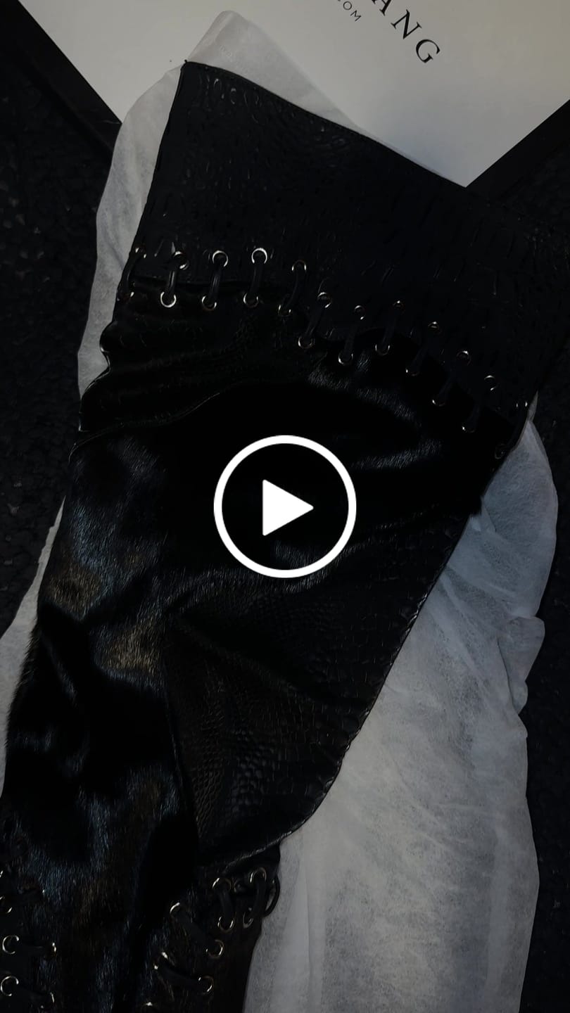 Customer video review of NOVAK-BLACK GENUINE LEATHER STILETTO BOOT