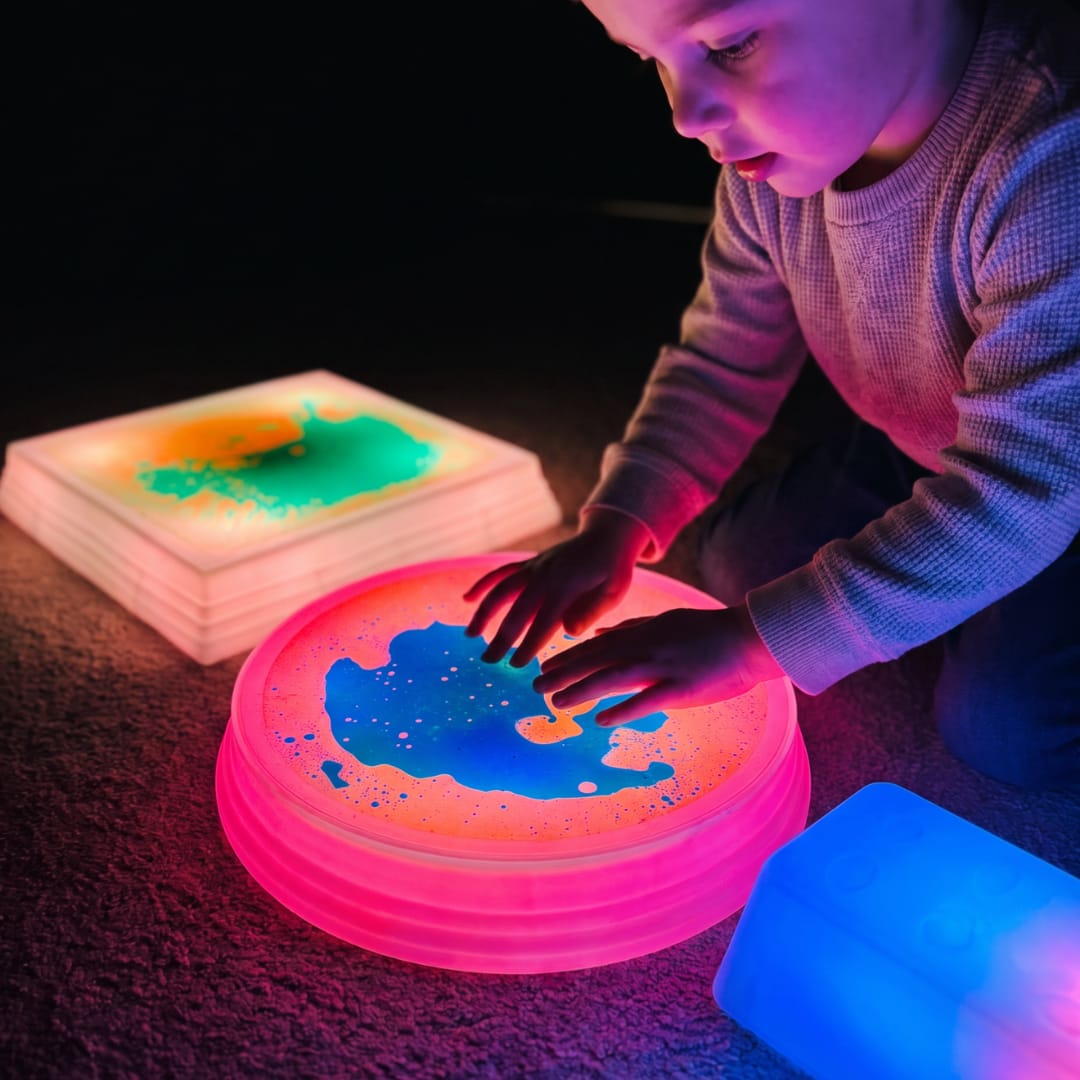 Customer photo review of LED Sensory Trail Sets – Liquid Stepping Stones & Balance Beams
