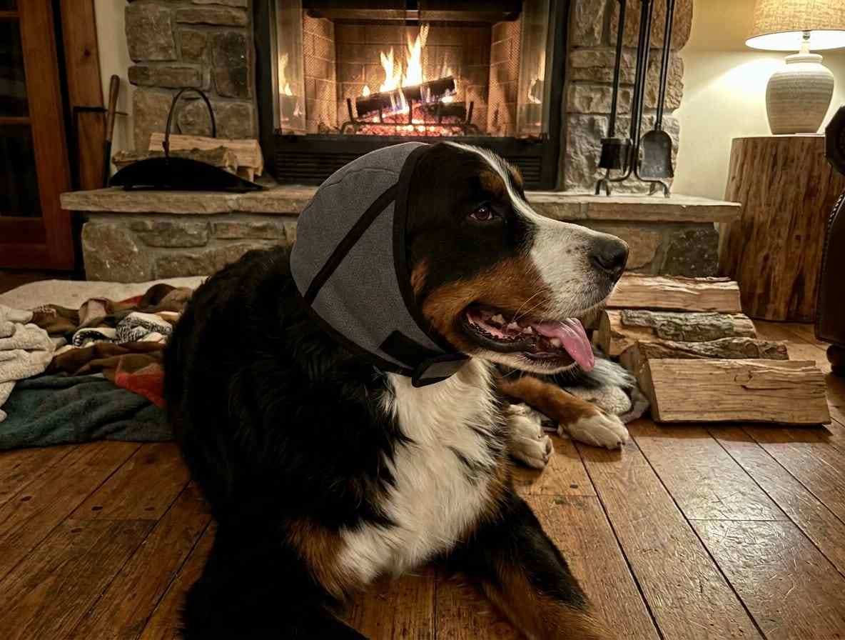 Customer photo review of Orejeras Calmantes para Perros