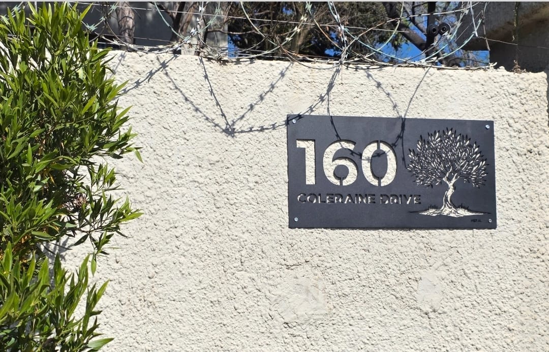 Customer photo review of The Olive Tree Metal House Number