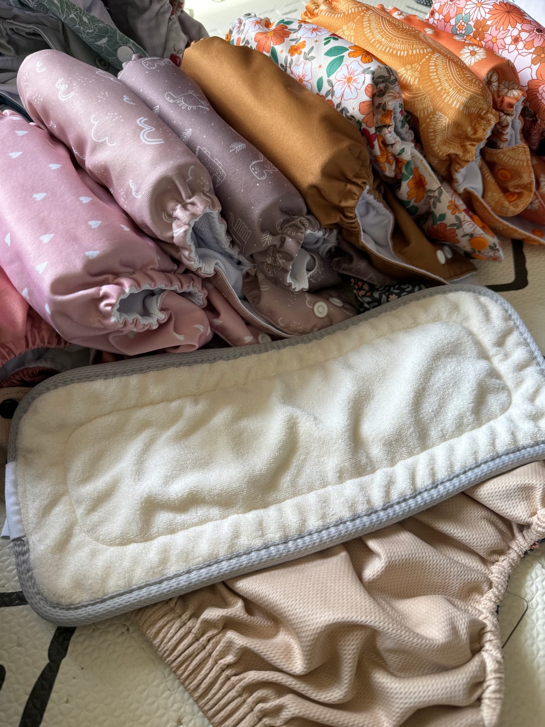 Customer photo review of One Size - 6 layer Natural Fiber Cloth Diaper Inserts with Snap