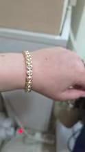 Customer photo review of Dahlia 14K Gold Plated Paperclip & Watch Strap Bracelet