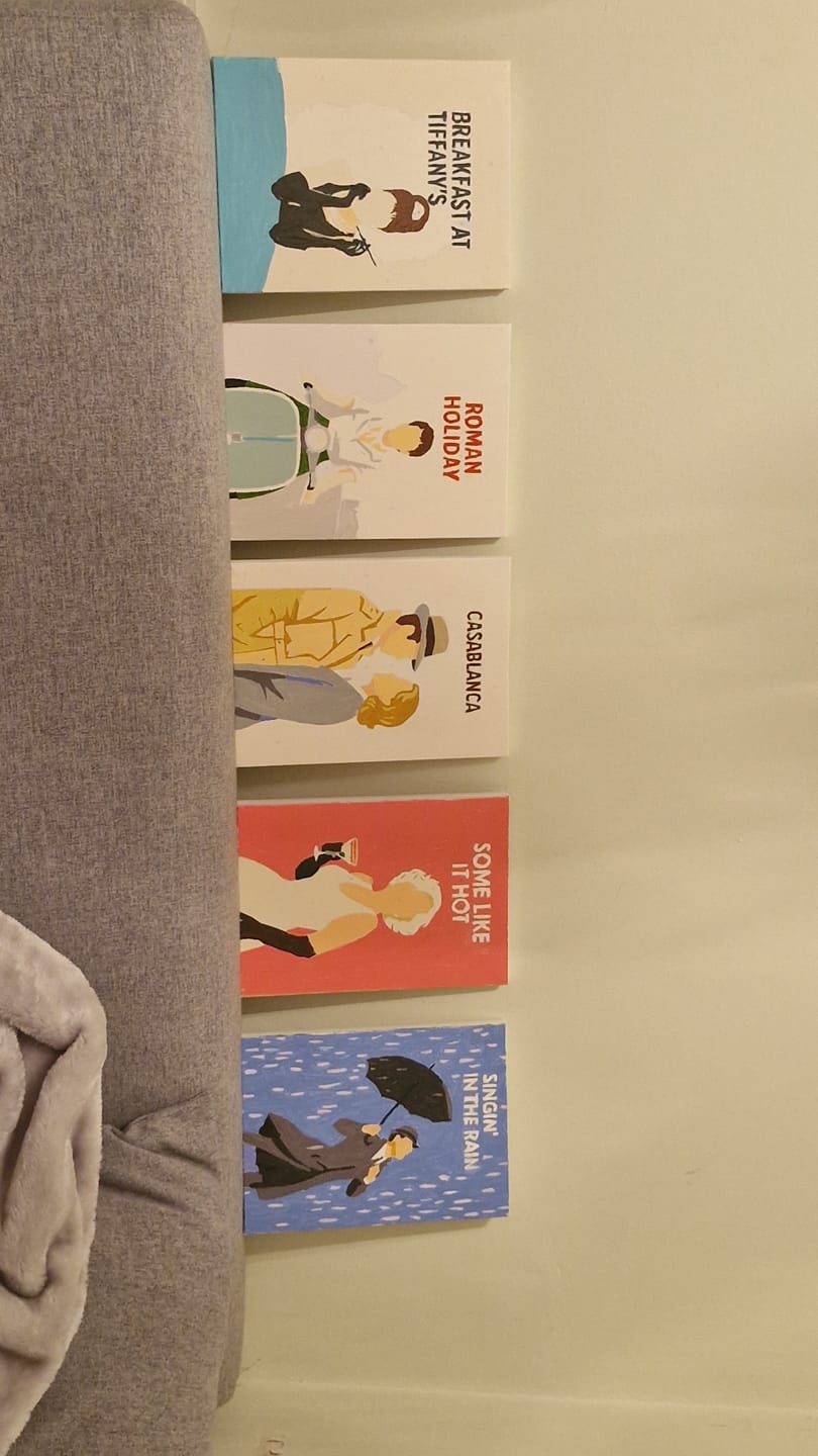 Customer photo review of 6 Mini Paintings - Iconic Movies Set