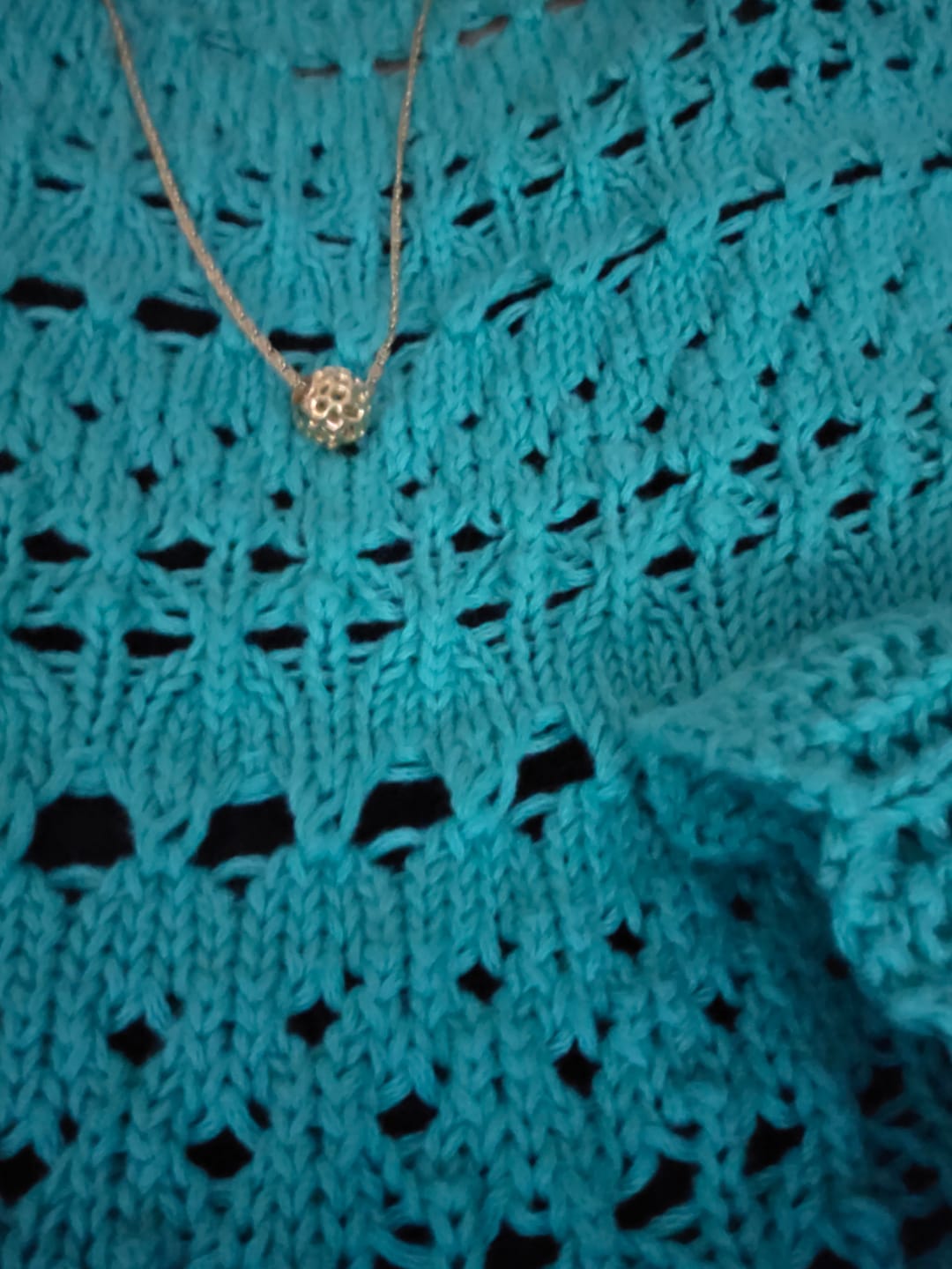 Customer photo review of Lattice Globe Pebble Charm
