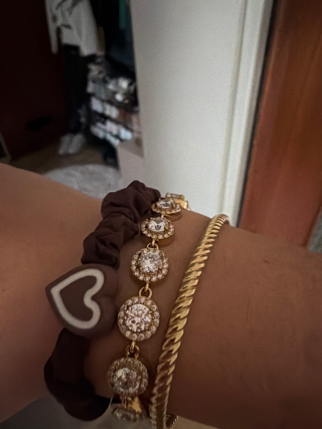 Customer photo review of Crystal Elegance Armband 14K Vergoldet