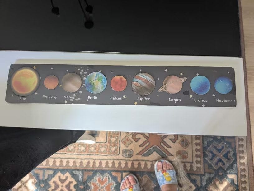 Customer photo review of Montessori Sonnensystem Puzzle Kleinkind | Interaktives Planetenpuzzle Lernspielzeug ab 2 Jahren