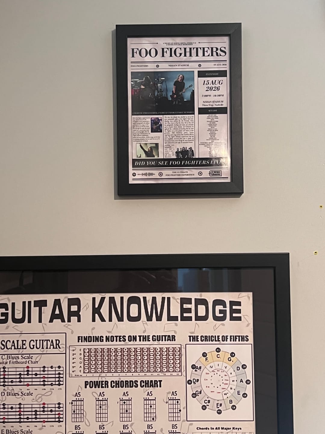 Customer photo review of Foo Fighters - Personalised Newspaper Style Concert Poster (USA Tour)