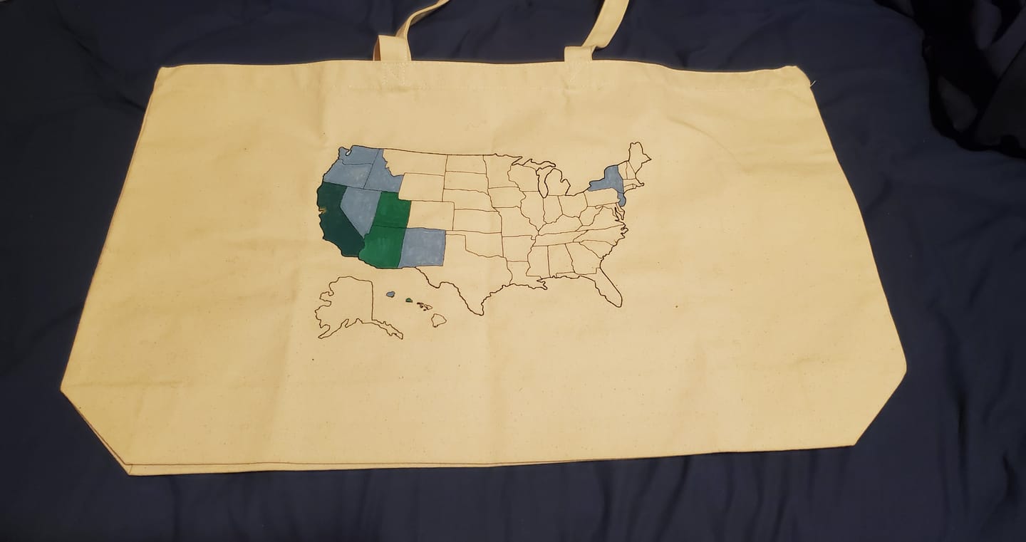 Customer photo review of United States | Embroidered Jumbo Tote