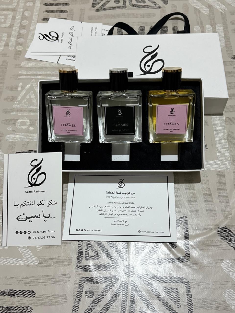 Customer photo review of Pack AZZM – 3 PARFUMS AU CHOIX
