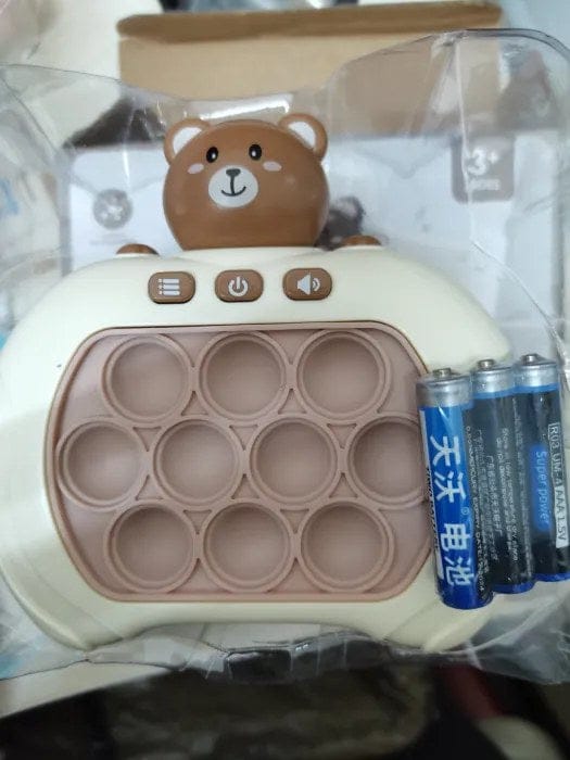 Customer photo review of Pop It Reaktionsspiel Handkonsole | Geschicklichkeitsspiel Kinder Reflextraining Tiermotiv