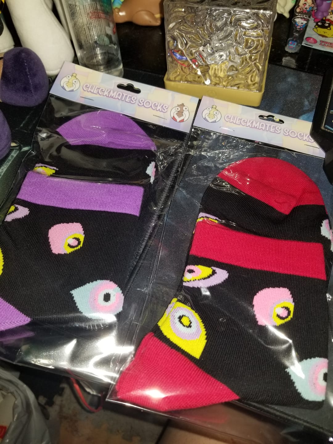 Customer photo review of Checkmates Socks