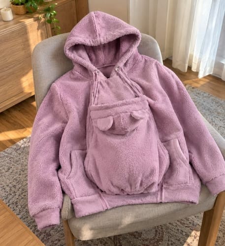 Customer photo review of MamiHoodie™ 2 in 1 Baby-Carrying Sweatshirt