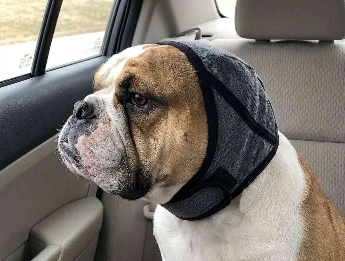 Customer photo review of Orejeras Calmantes para Perros