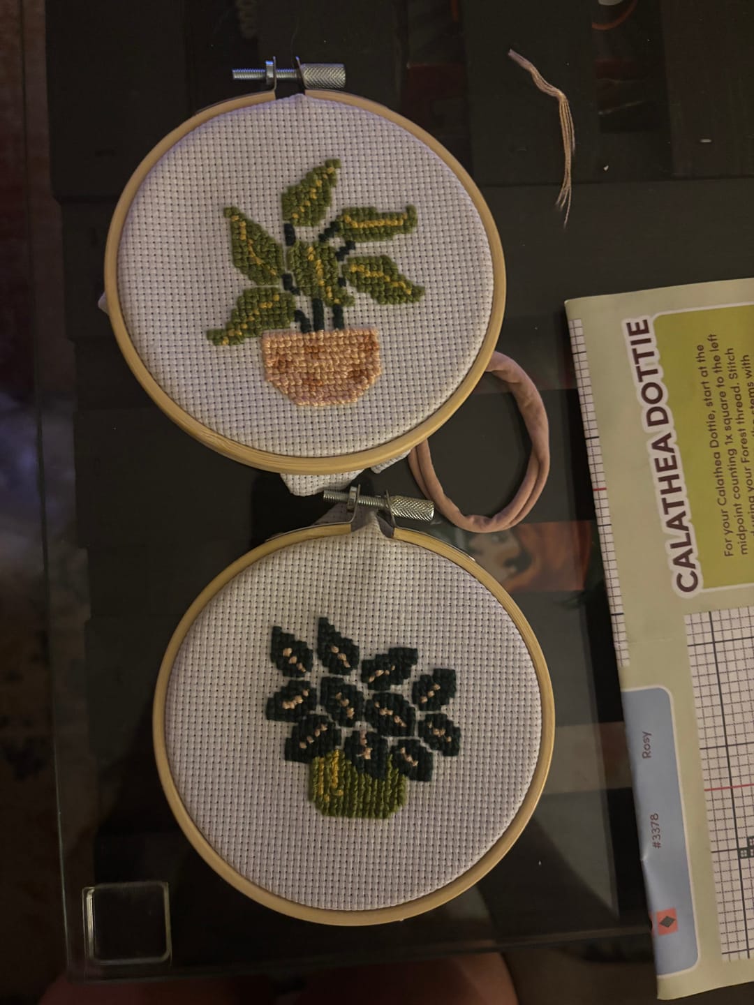 Customer photo review of POT PLANT MINIS - Cross Stitch Kit