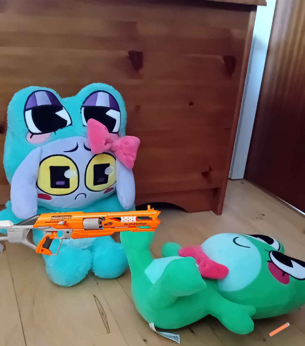 Customer photo review of Ribbit-Suit Jax Plush