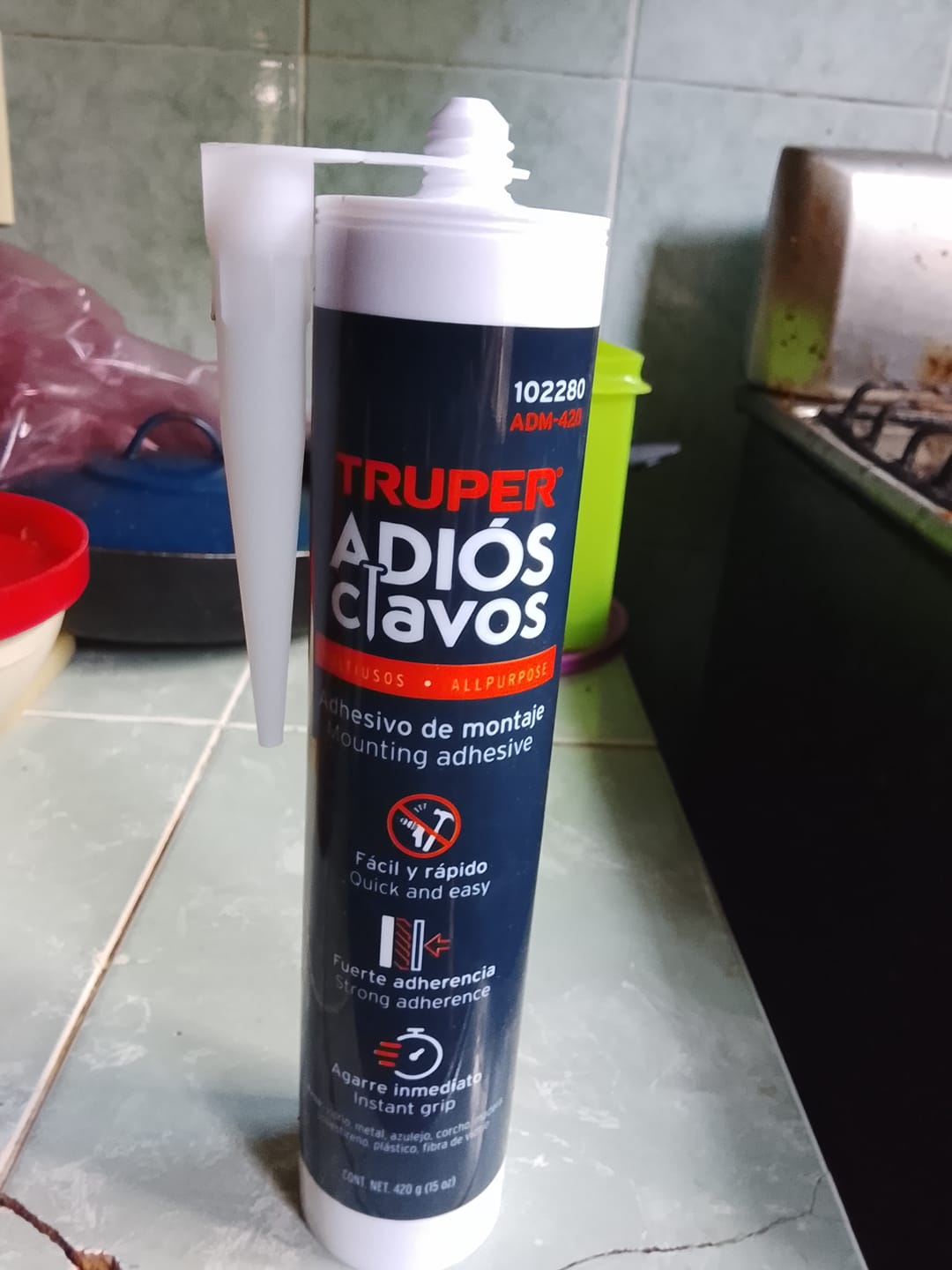 Customer photo review of Adhesivo D/Montaje 420Gr Adm-420 Adios Clavos Trup