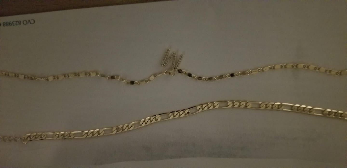 Customer photo review of Initial Heart Anklet