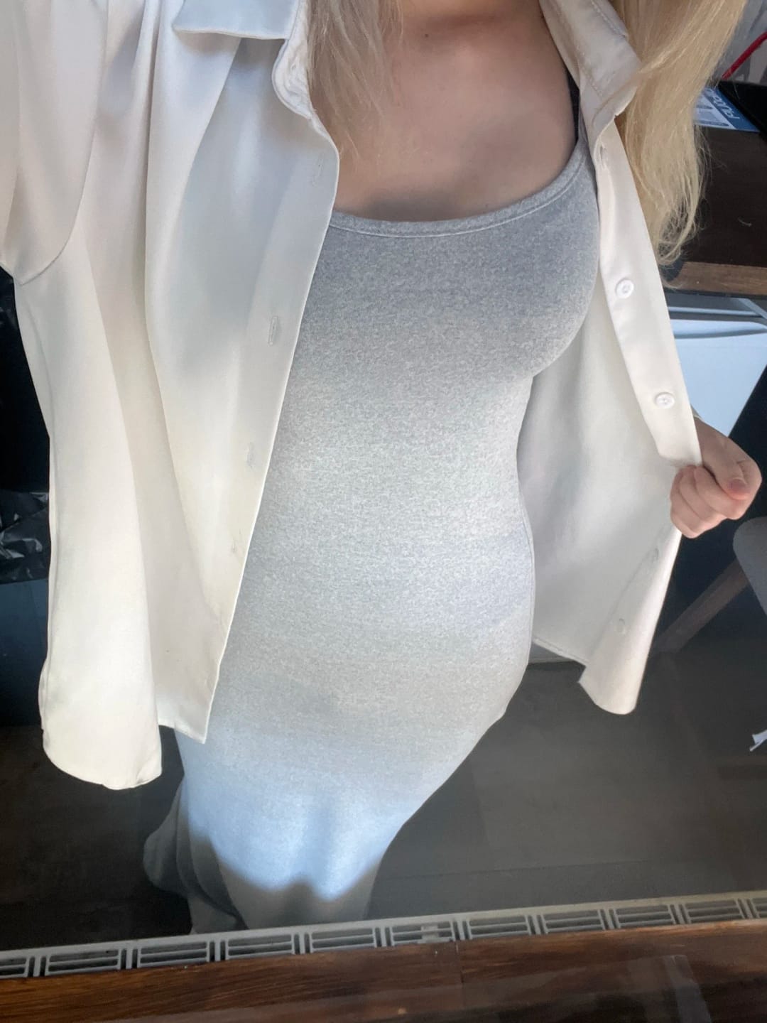 Customer photo review of Robe Anaïs – Robe longue moulante à fines bretelles