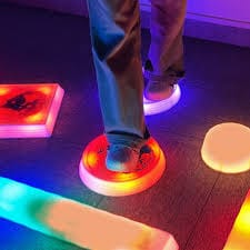 Customer photo review of LED Sensory Trail Sets – Liquid Stepping Stones & Balance Beams
