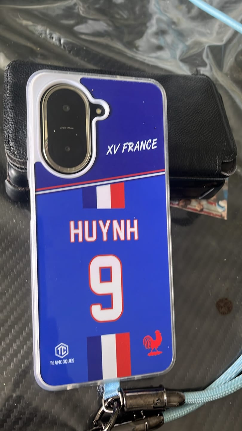 Customer photo review of Coque rugby XV FRANCE RUGBY personnalisable - TEAMCOQUES