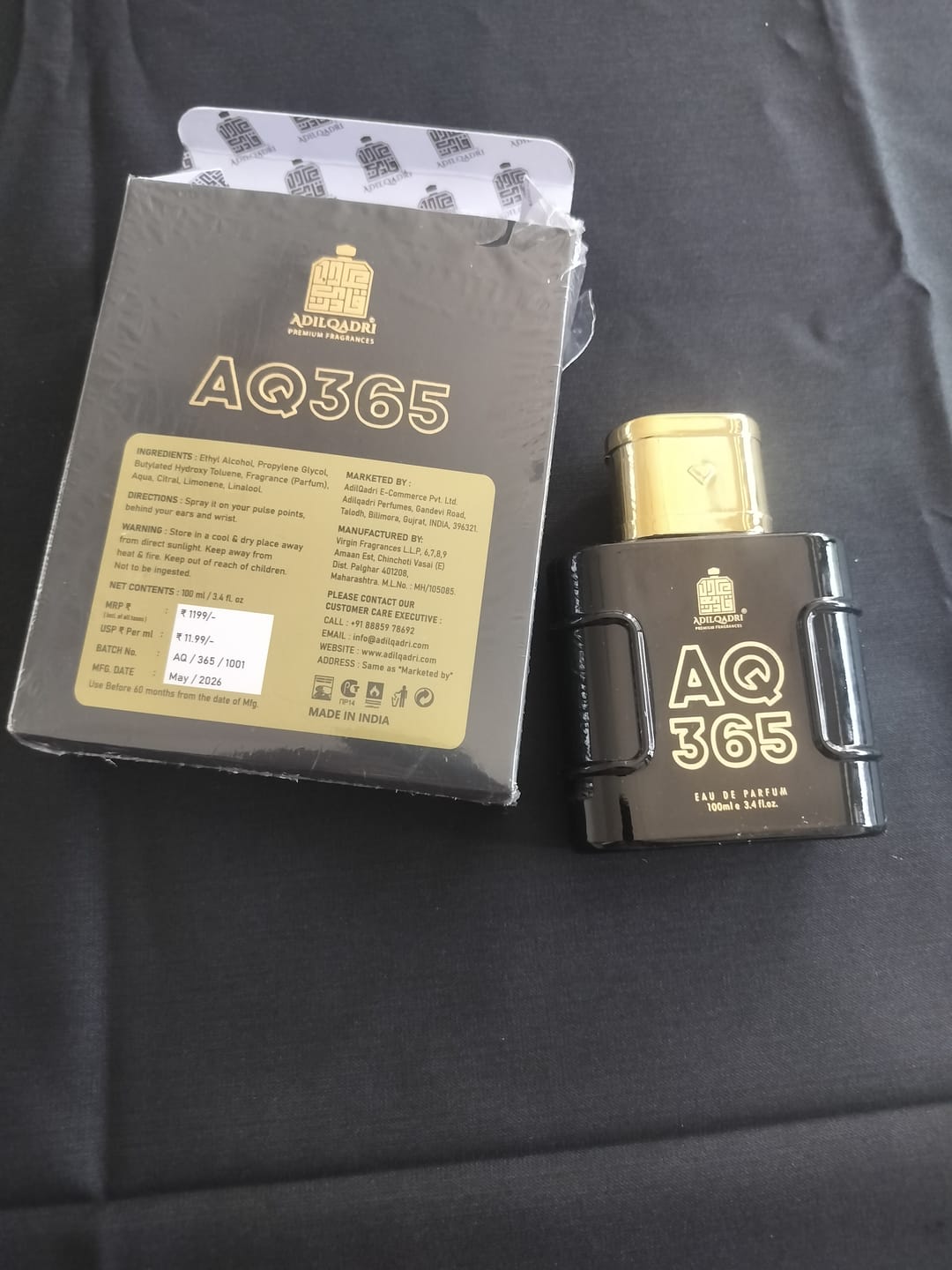 Customer photo review of AQ 365 Perfume Spray 100 ML
