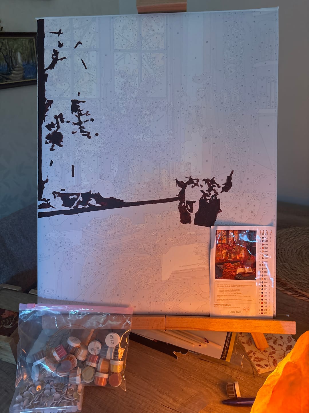 Customer photo review of Cozy evening | Paint by Number