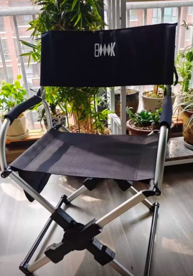 Customer photo review of Portable Aluminum Alloy Folding Camping Chair Director's Chair with Backrest for Camping, Fishing, RV & Outdoor Travel