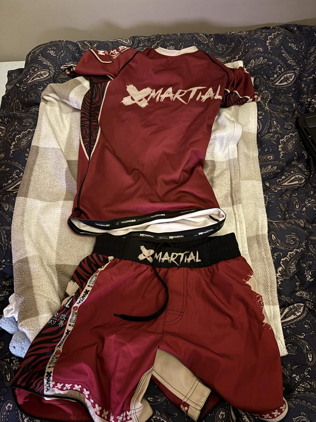 Customer photo review of XMartial Kill Level Fight Team 2.0 Hybrid BJJ Shorts
