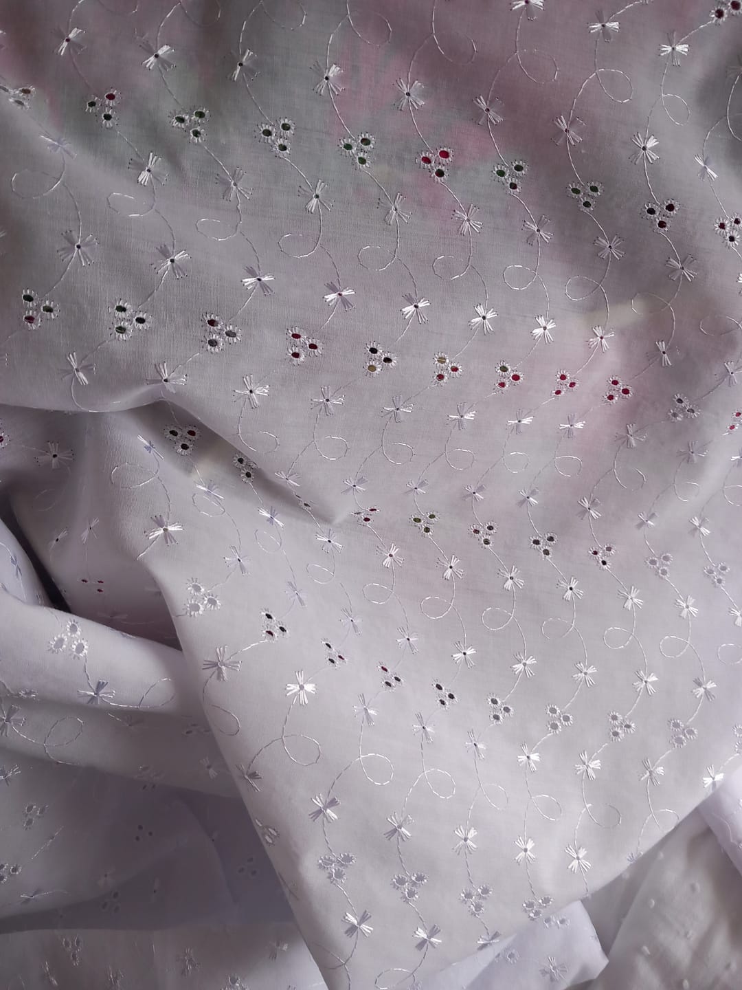 Customer photo review of Special Offer Broderie Anglaise Polycotton Fabric