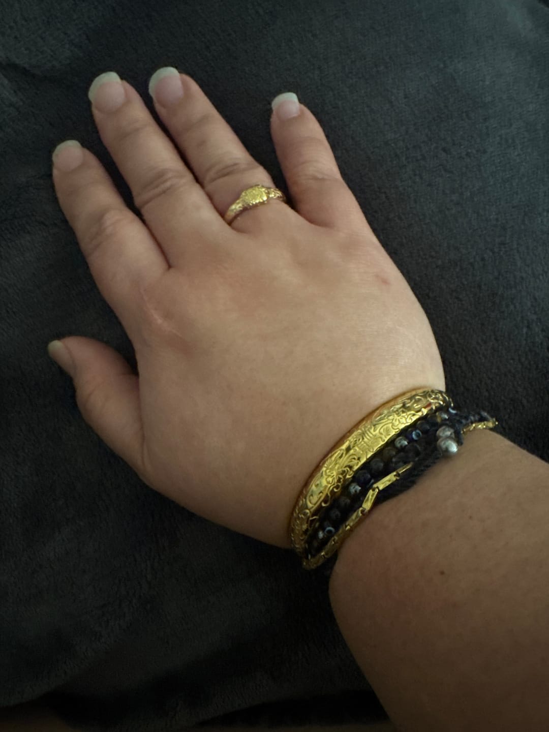 Customer photo review of Plum Blossom Happiness Band Ring
