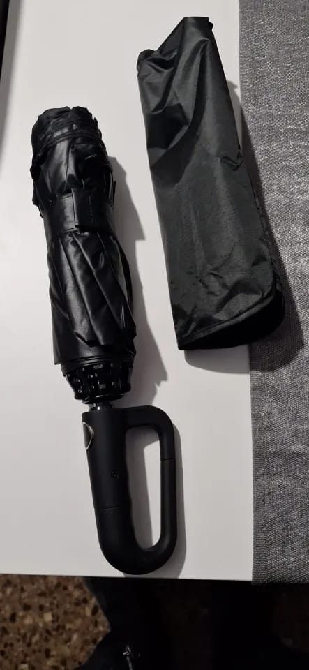 Customer photo review of Automatic Reverse Folding Umbrella with Windproof Frame and Reflective Stripe
