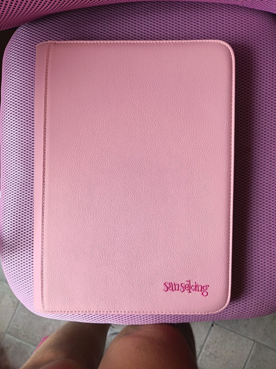 Customer photo review of Pink Plaid 4/9/12-Pocket PU Binder