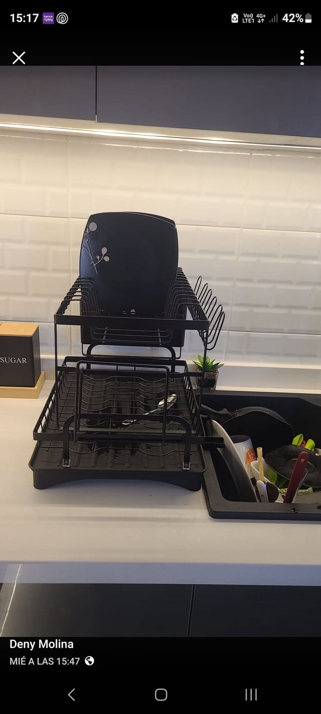 Customer photo review of Escurridor De Platos 2 Niveles Secaplatos Multifuncional