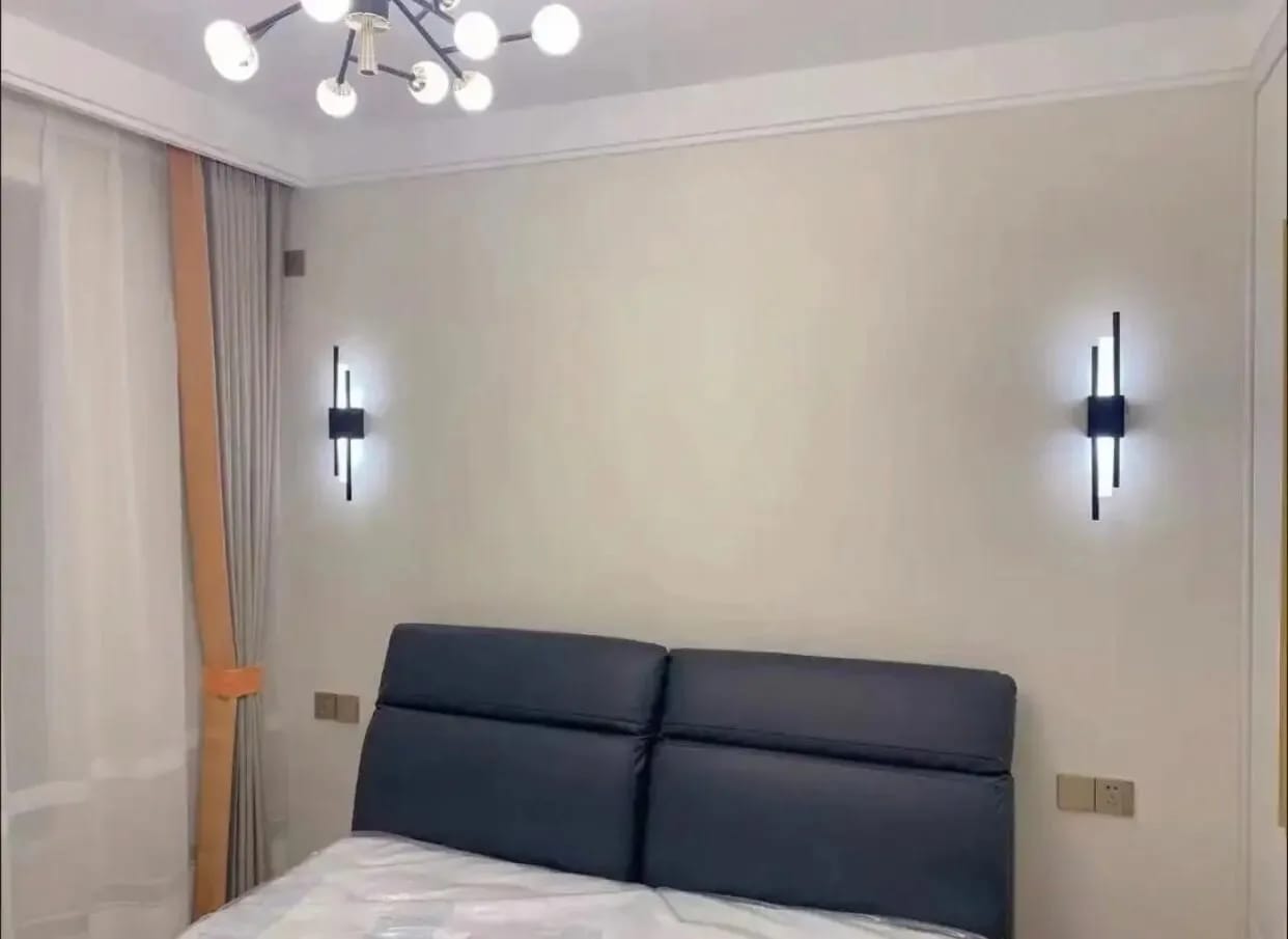 Customer photo review of Curved Wall Light for Bedside, Acrylic Diffuser Sconce