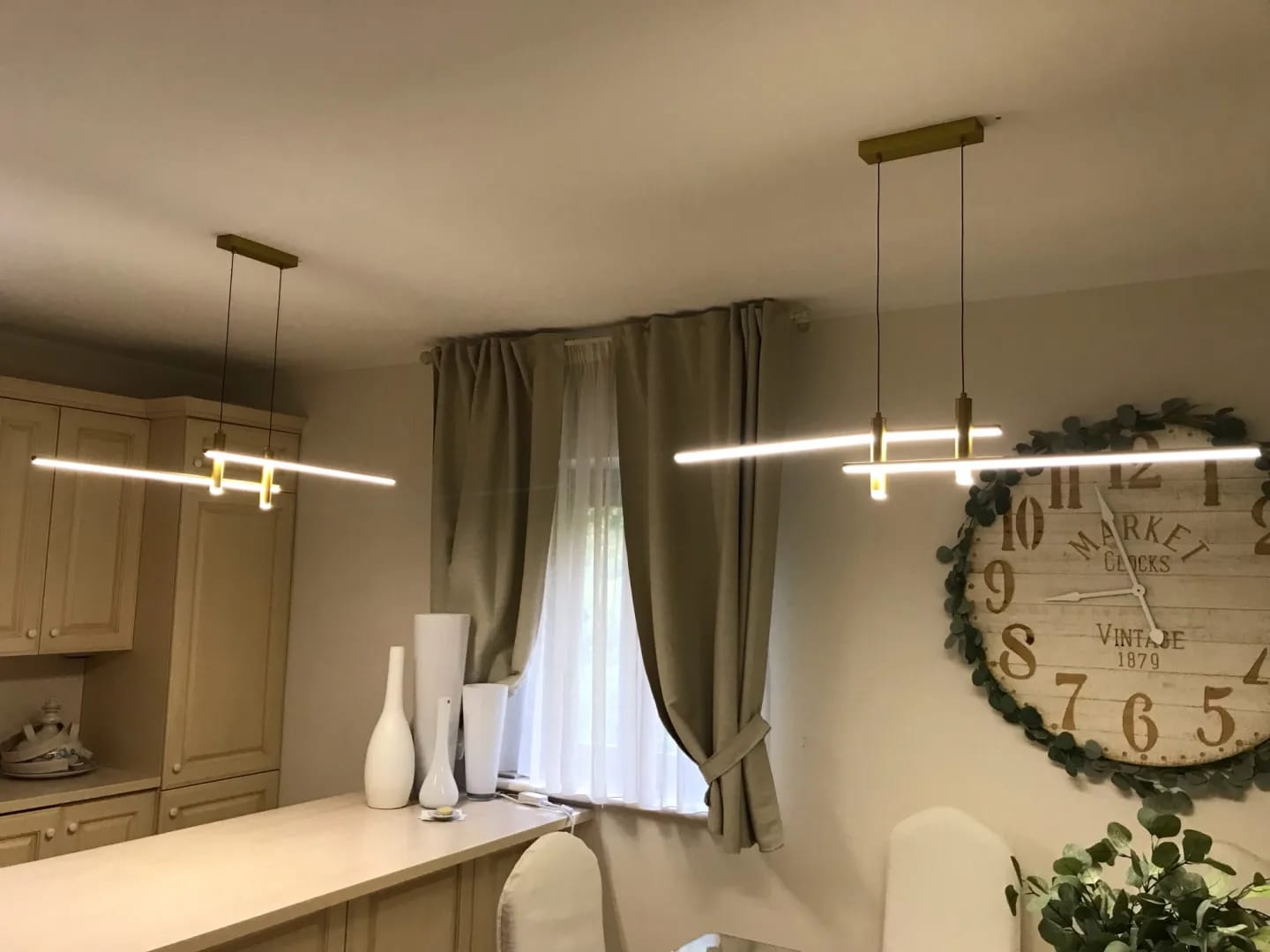 Customer photo review of Bar Pendant Light for Kitchen Island, 80 to 120 cm LED