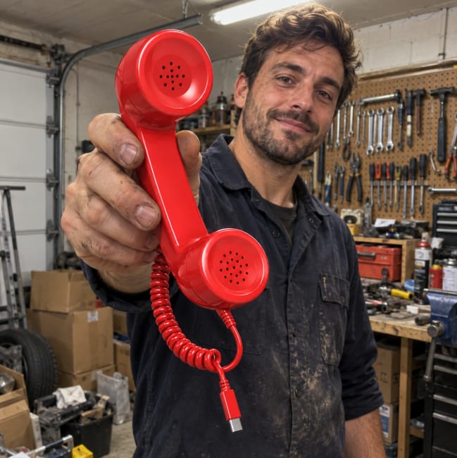 Customer photo review of Retro Ring™ Phone Handset